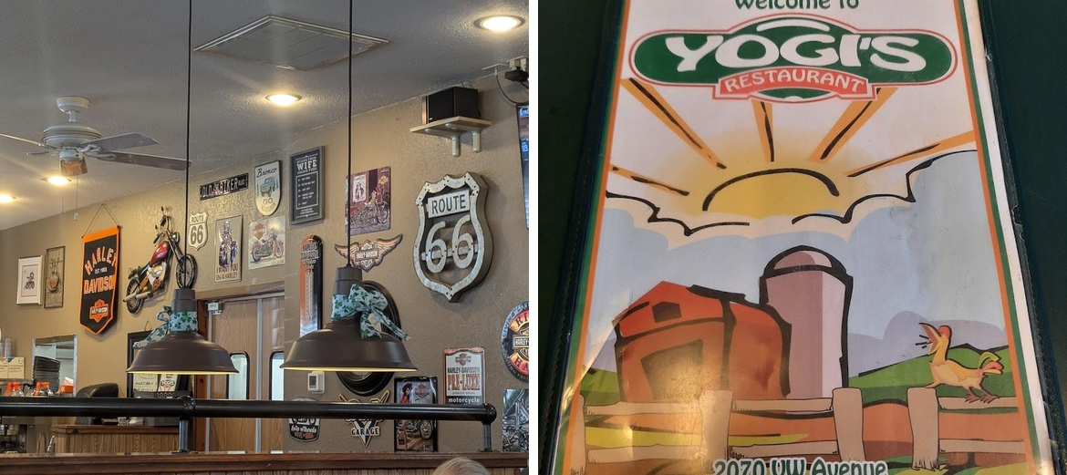 Yogi's Menu