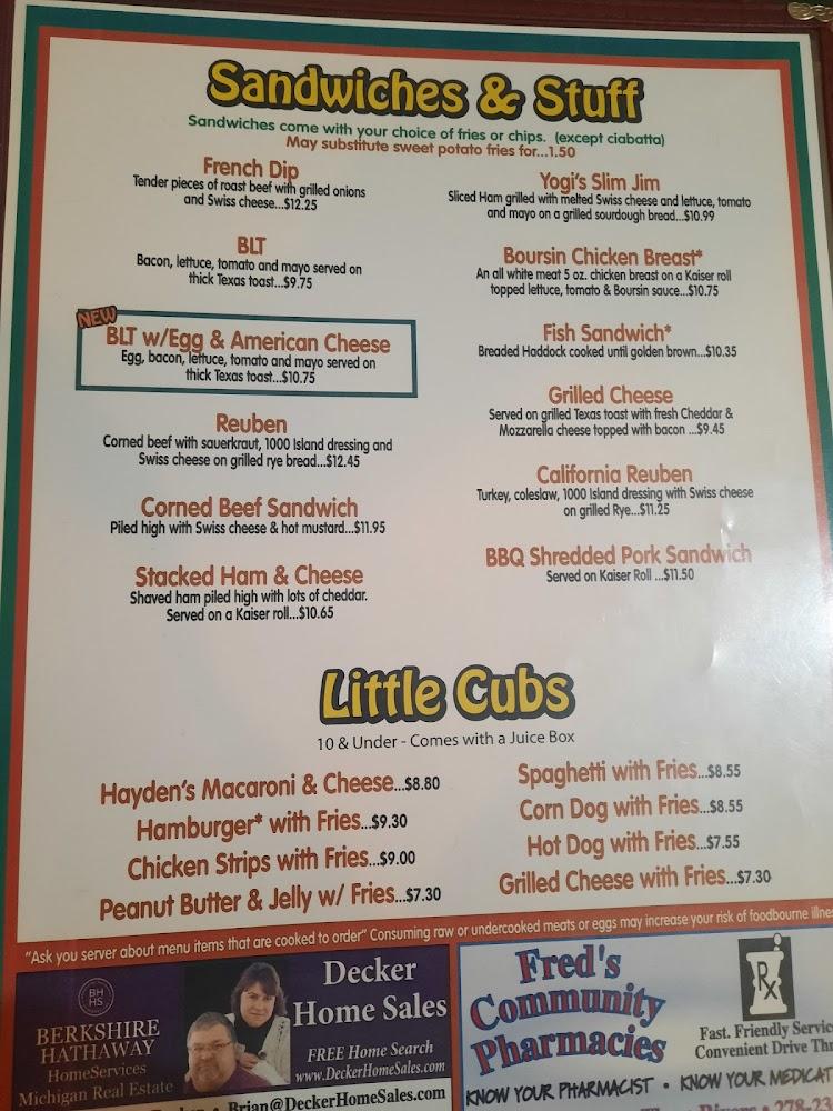 Yogi's Menu image 2